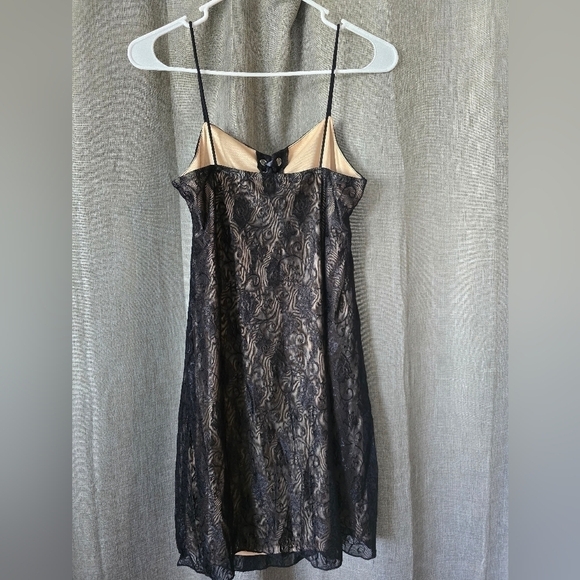 Black Lace Slip Dress Corset Front Size L - Picture 5 of 6